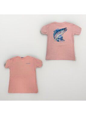 J. Bailey Boy's Rainbow Trout Fish Graphic T-shirt size 10 Boy's 100% Cotton